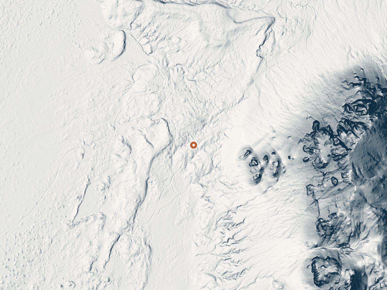 LiDAR bare-earth view of the same ground around Black Rock Hot Spring
