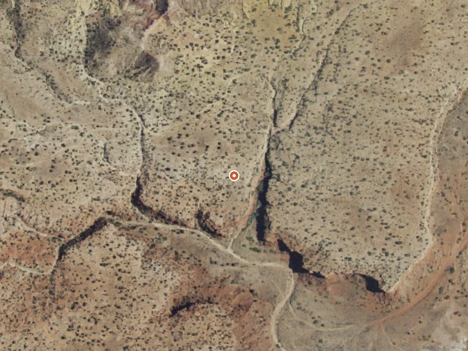 Aerial view of the ground around Alamos Spring