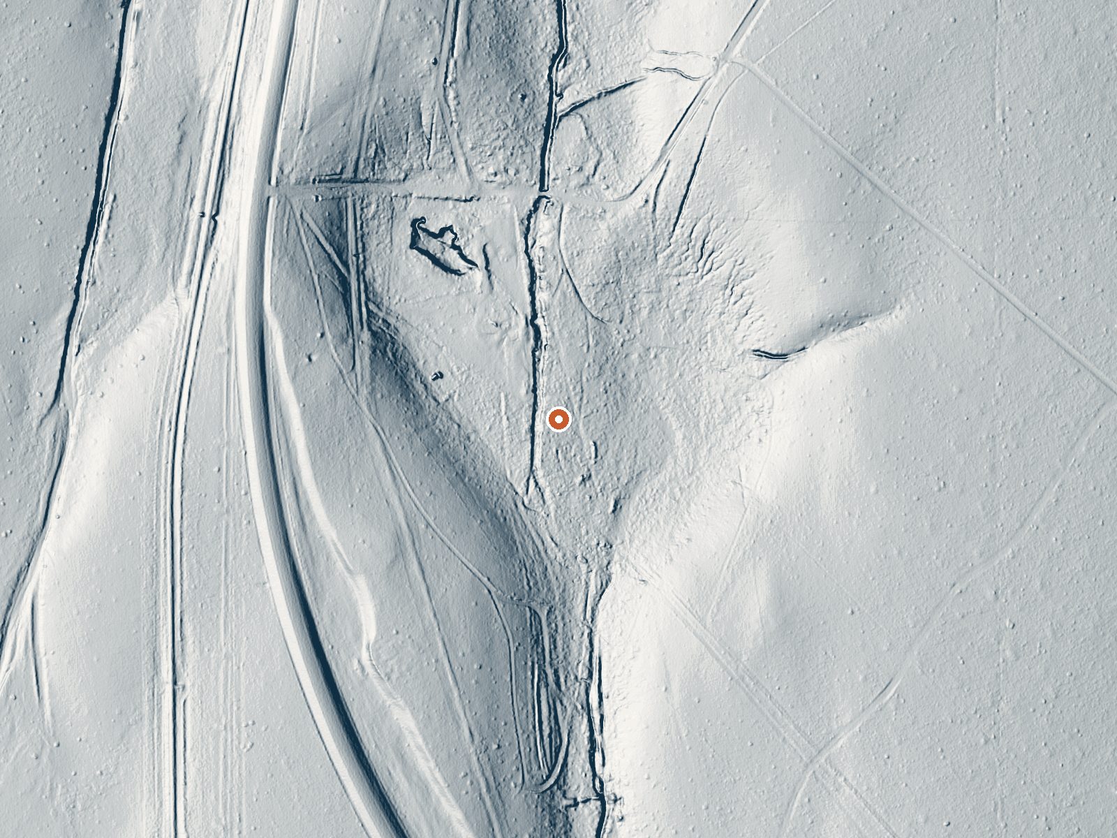 LiDAR bare-earth view of the same ground around Apache Tejo Warm Spring