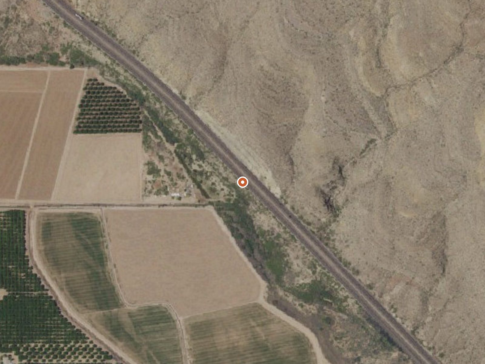 Aerial view of the ground around Derry Warm Springs