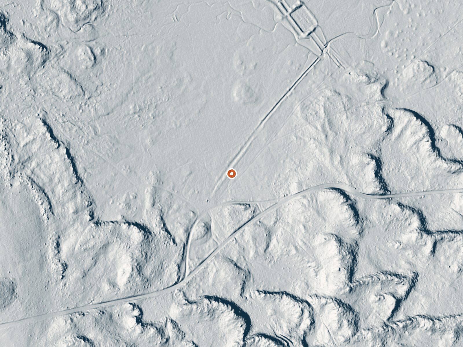 LiDAR bare-earth view of the same ground around Double Spring