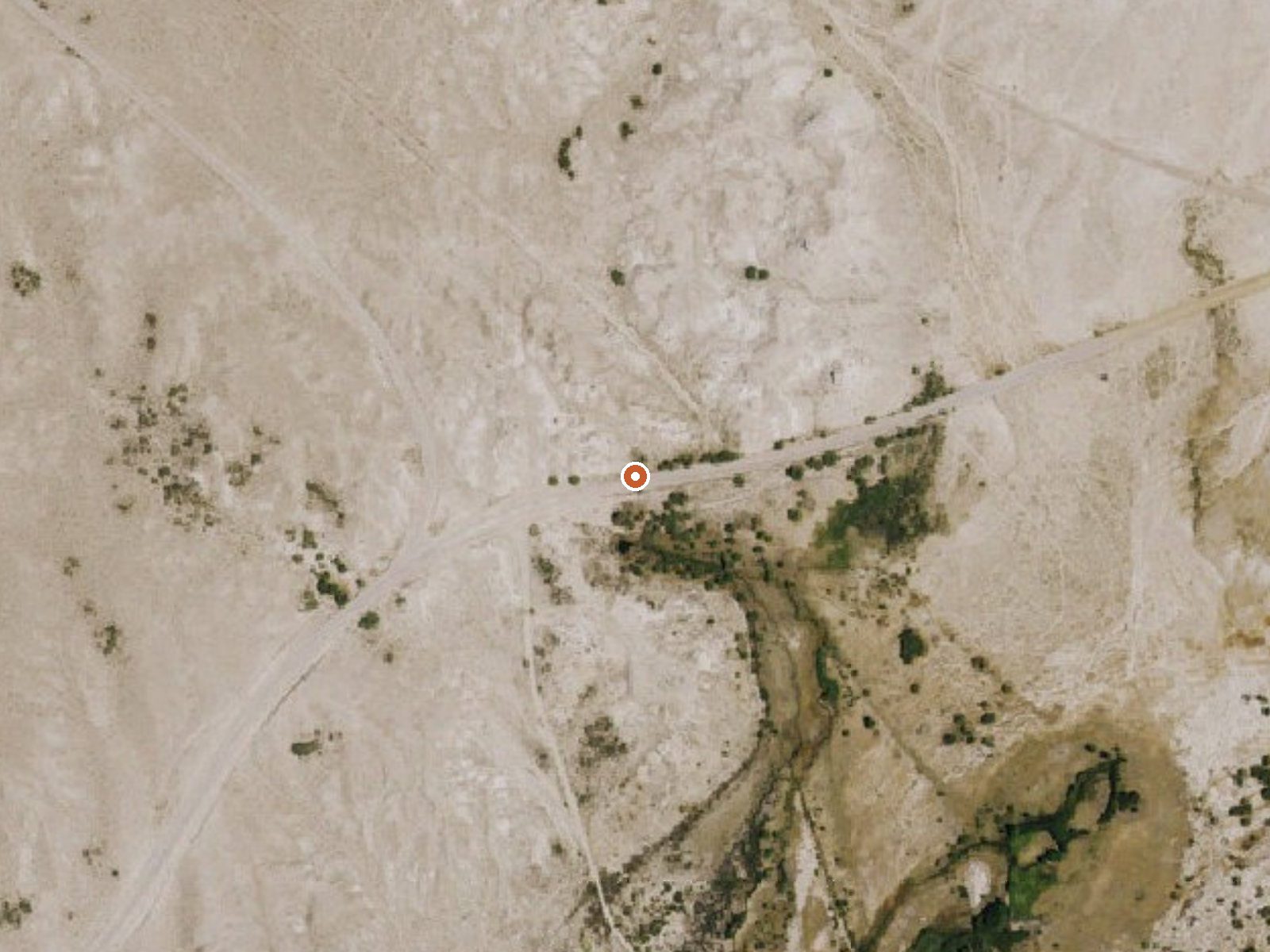 Aerial view of the ground around Fairbanks Spring, Soda Spring