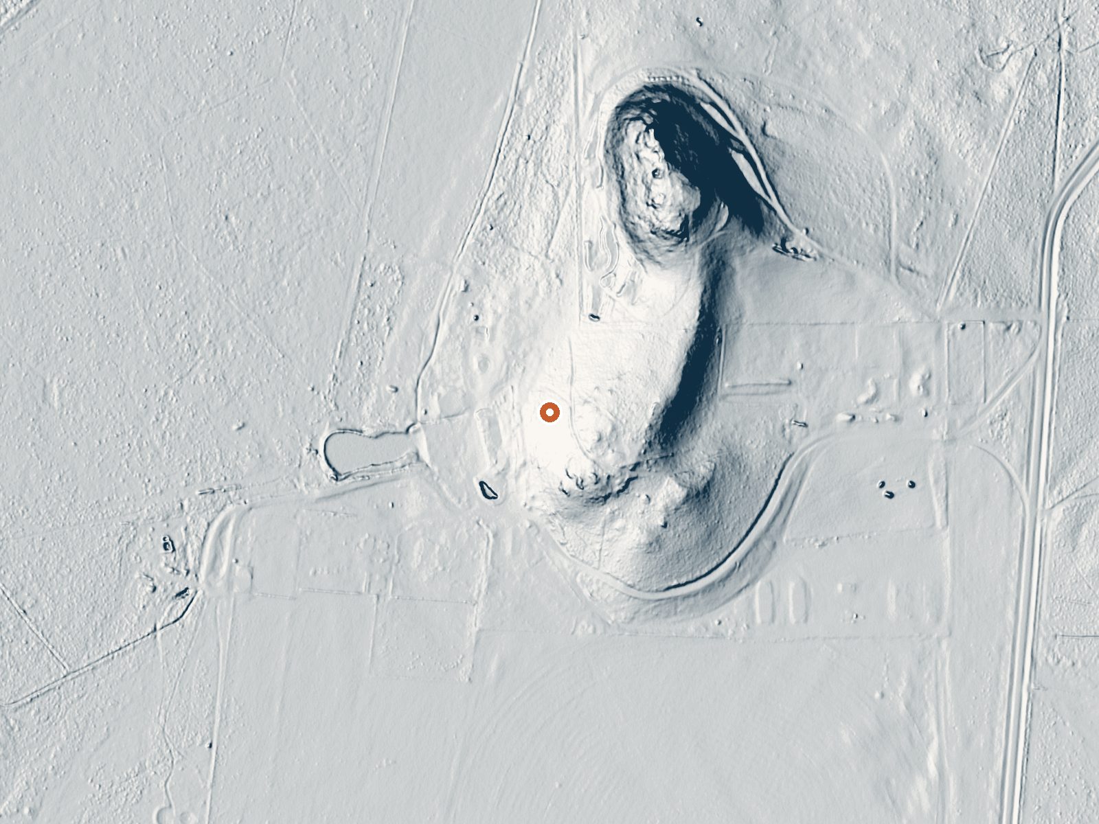 LiDAR bare-earth view of the same ground around Fish Springs