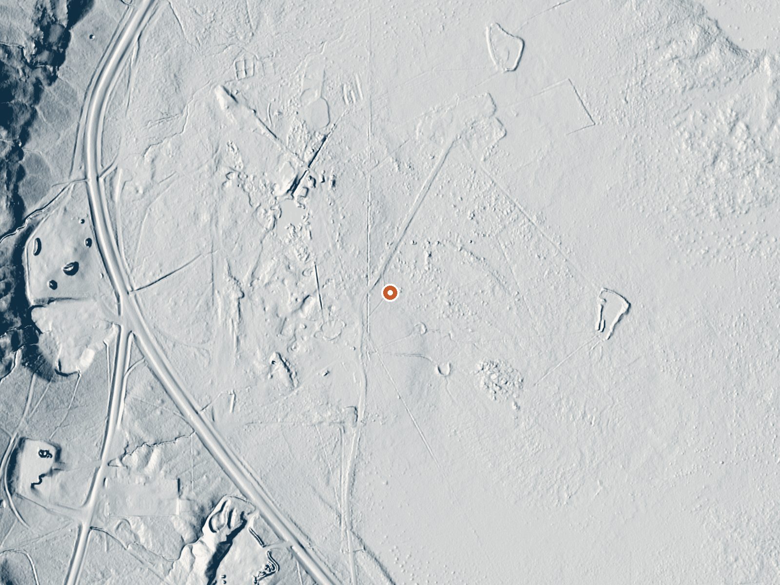 LiDAR bare-earth view of the same ground around Great Boiling Spring (Gerlach)