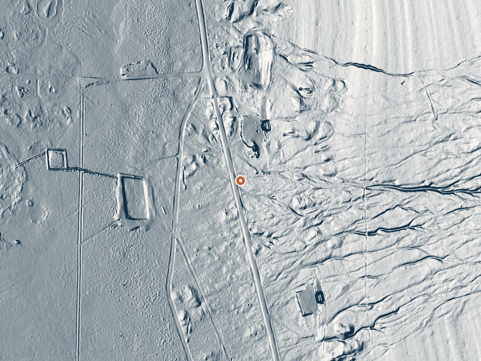 LiDAR bare-earth view of the same ground around Hot Seeps (San Emidio Desert)