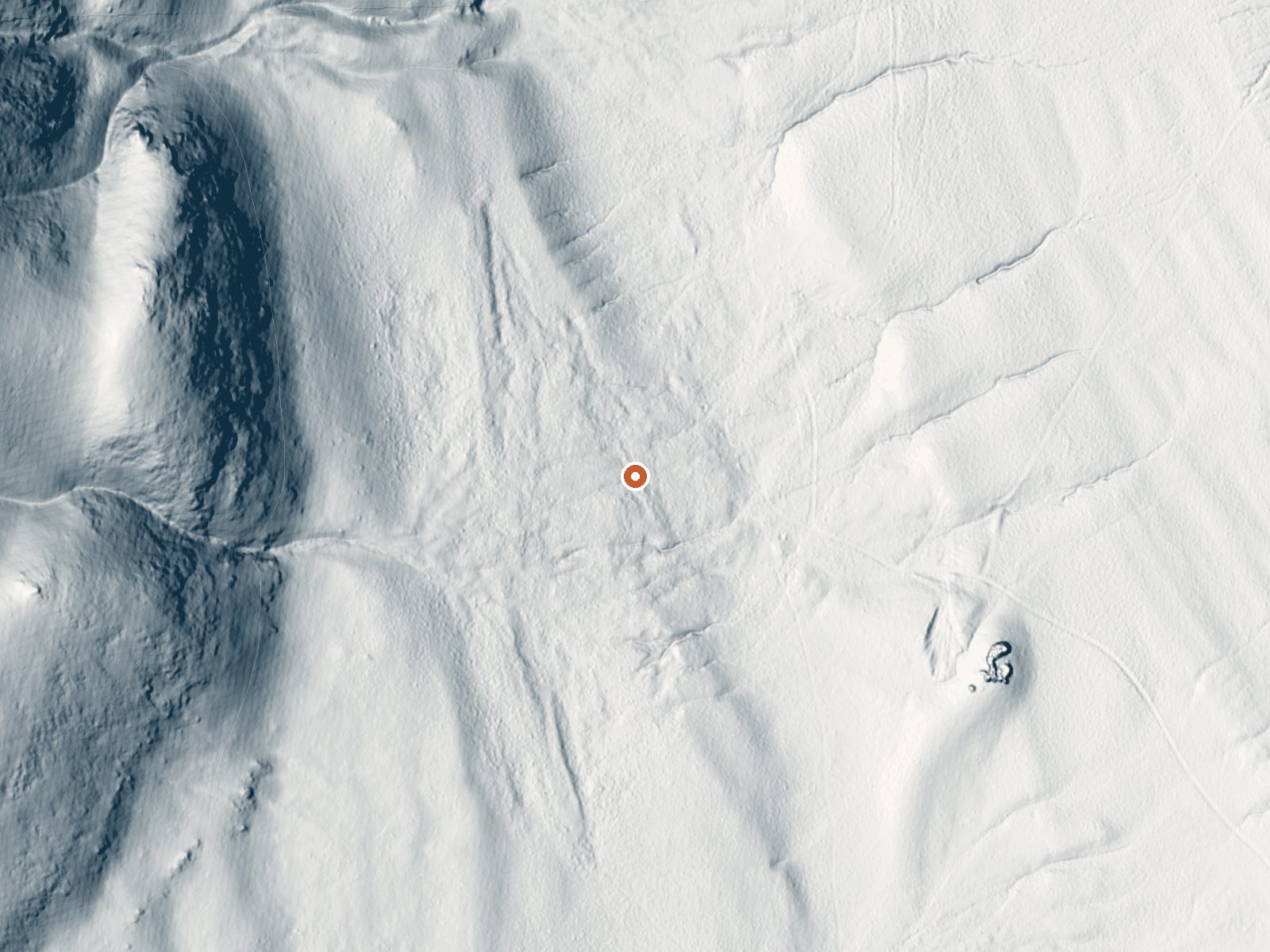 LiDAR bare-earth view of the same ground around Boiling Springs