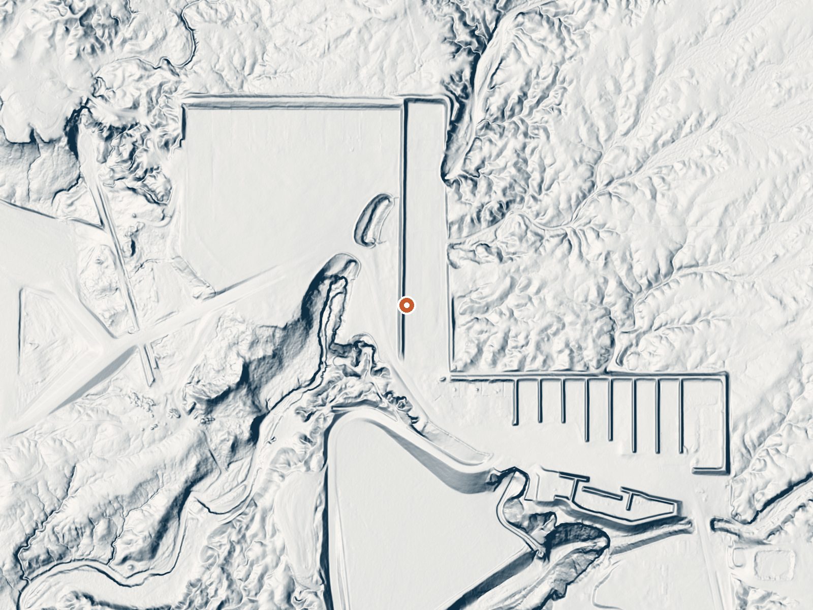 LiDAR bare-earth view of the same ground around Browns Spring