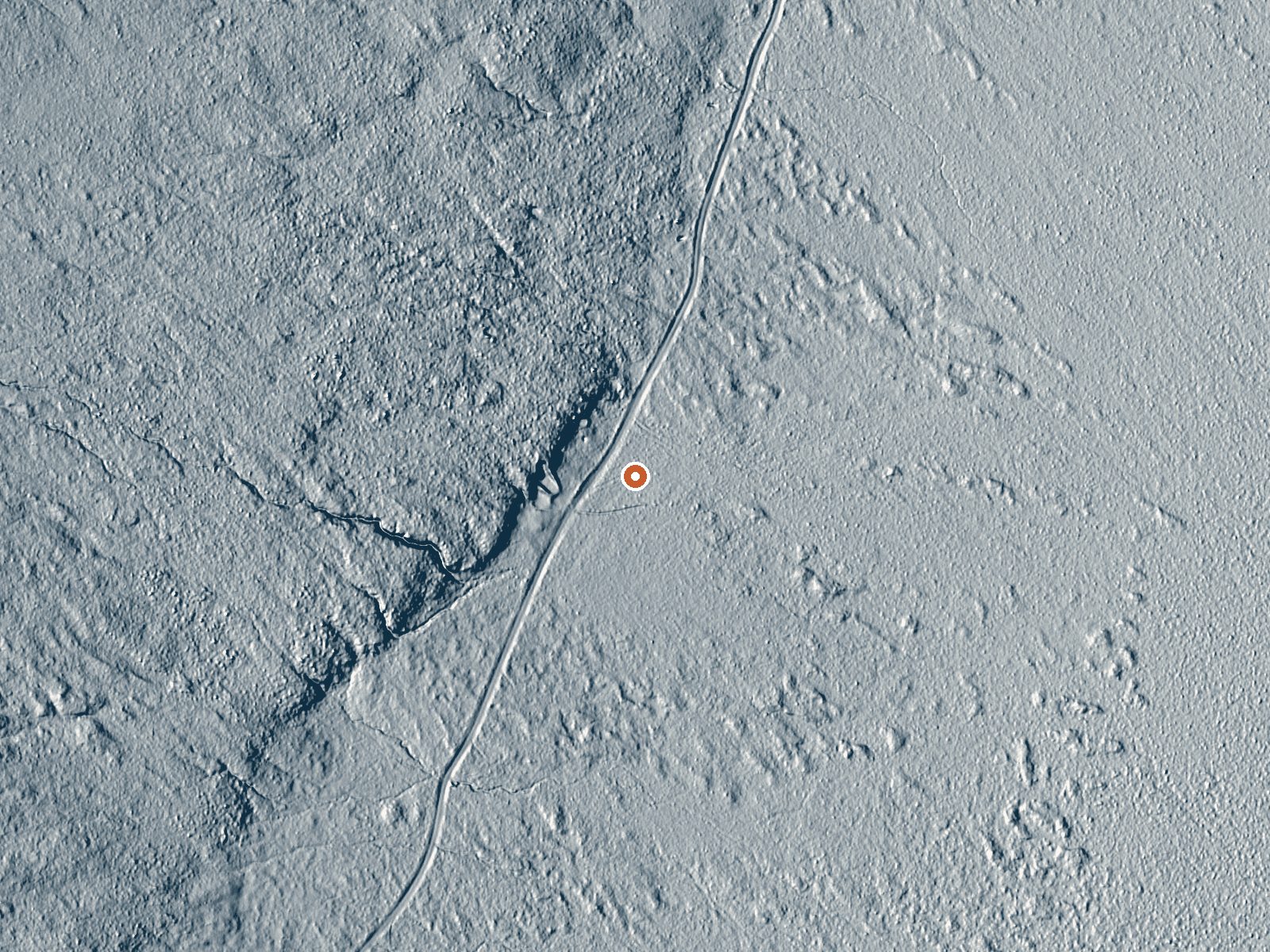 LiDAR bare-earth view of the same ground around Buffalo Springs