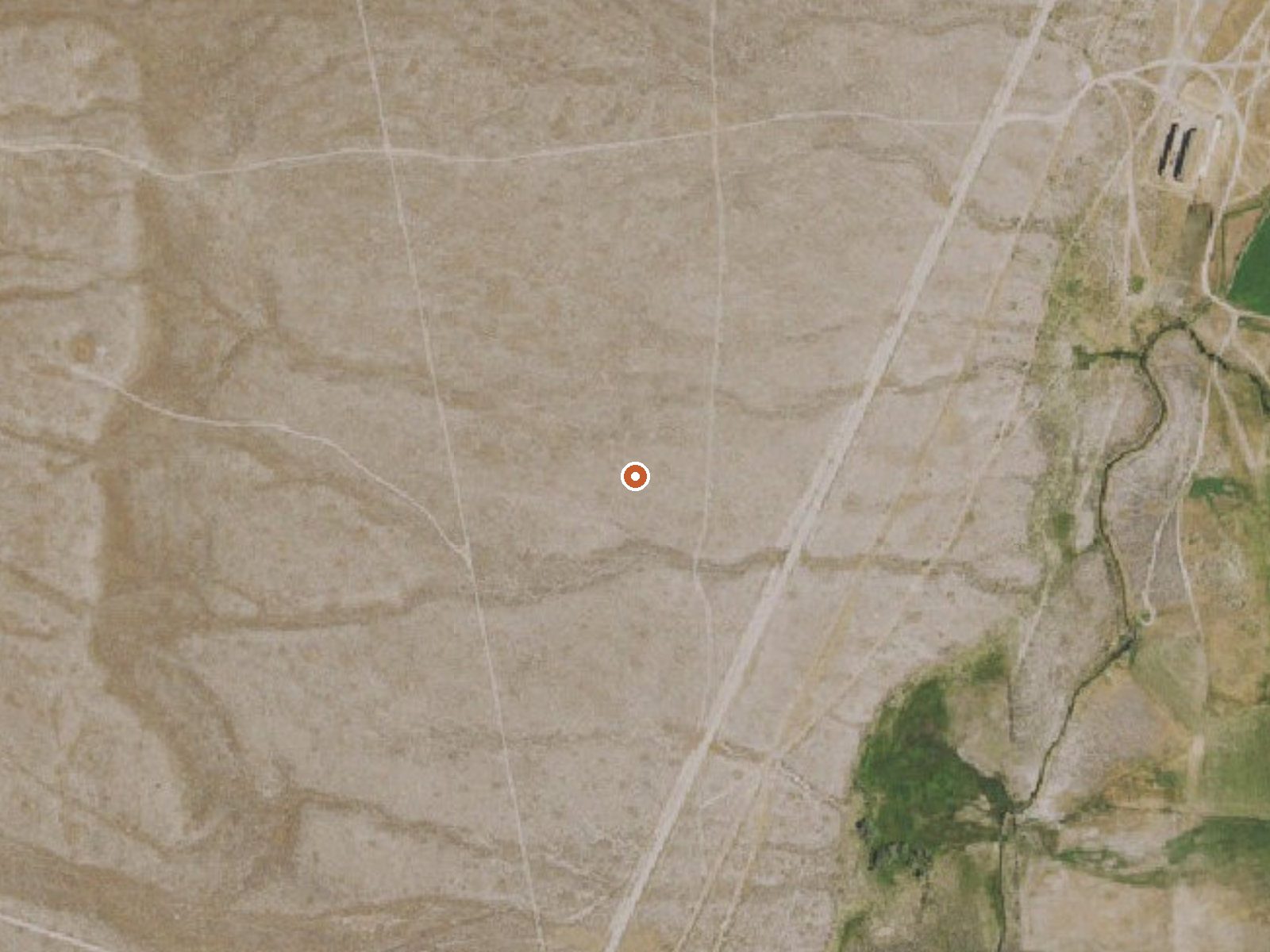 Aerial view of the ground around Campbell Ranch Springs