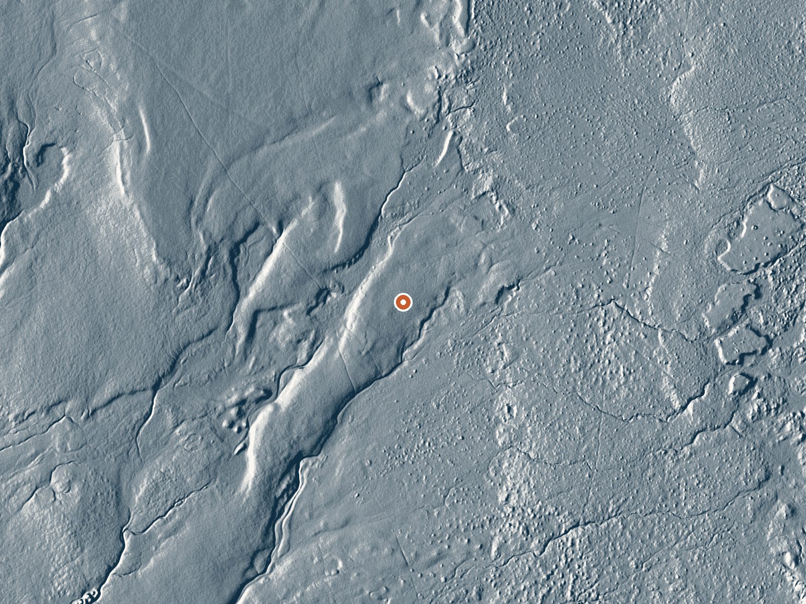 LiDAR bare-earth view of the same ground around Charnock (Big Blue) Springs