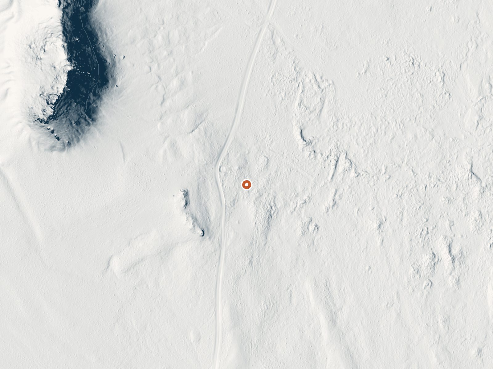 LiDAR bare-earth view of the same ground around Coyote Hole Spring