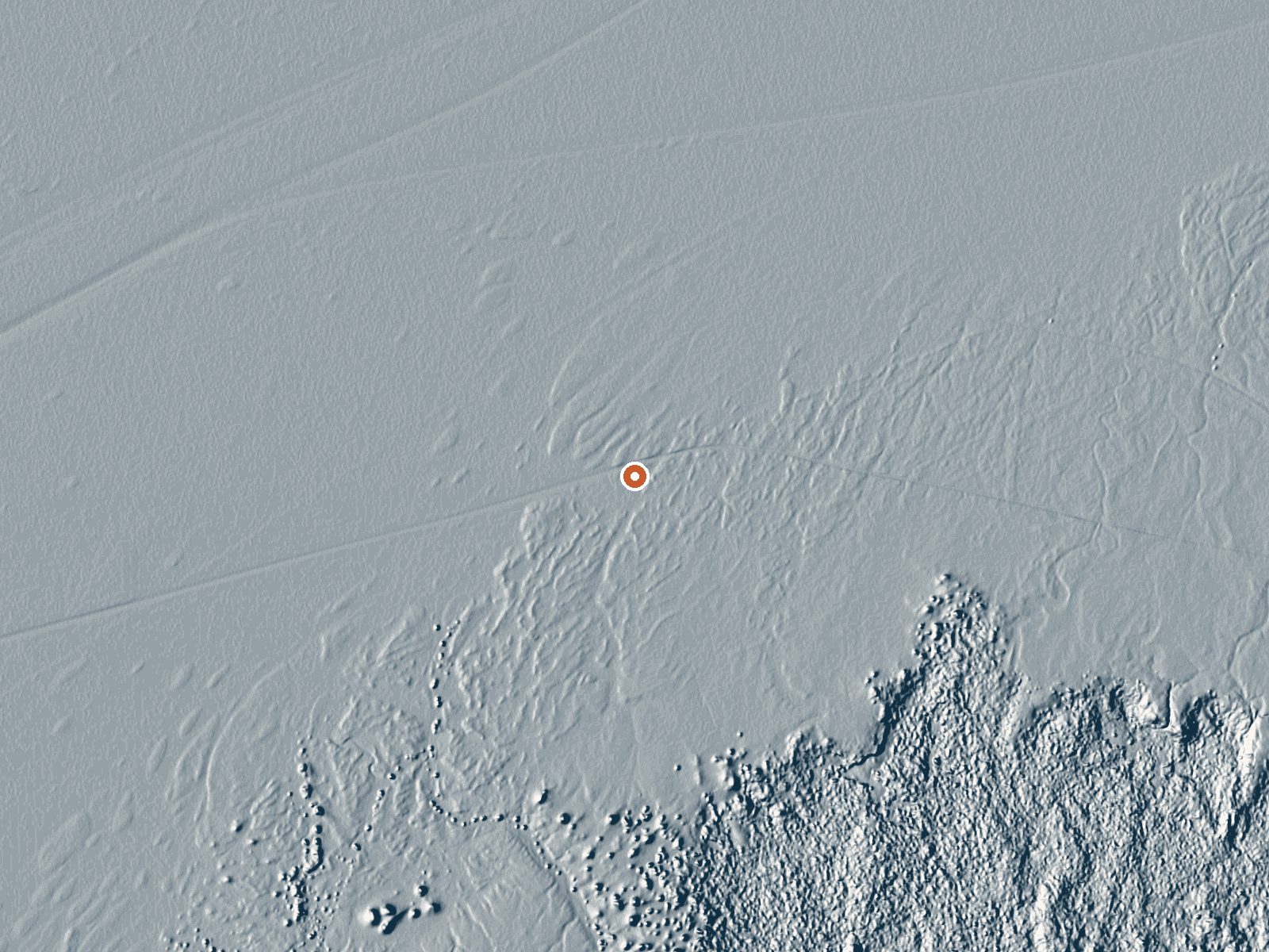 LiDAR bare-earth view of the same ground around Coyote Spring