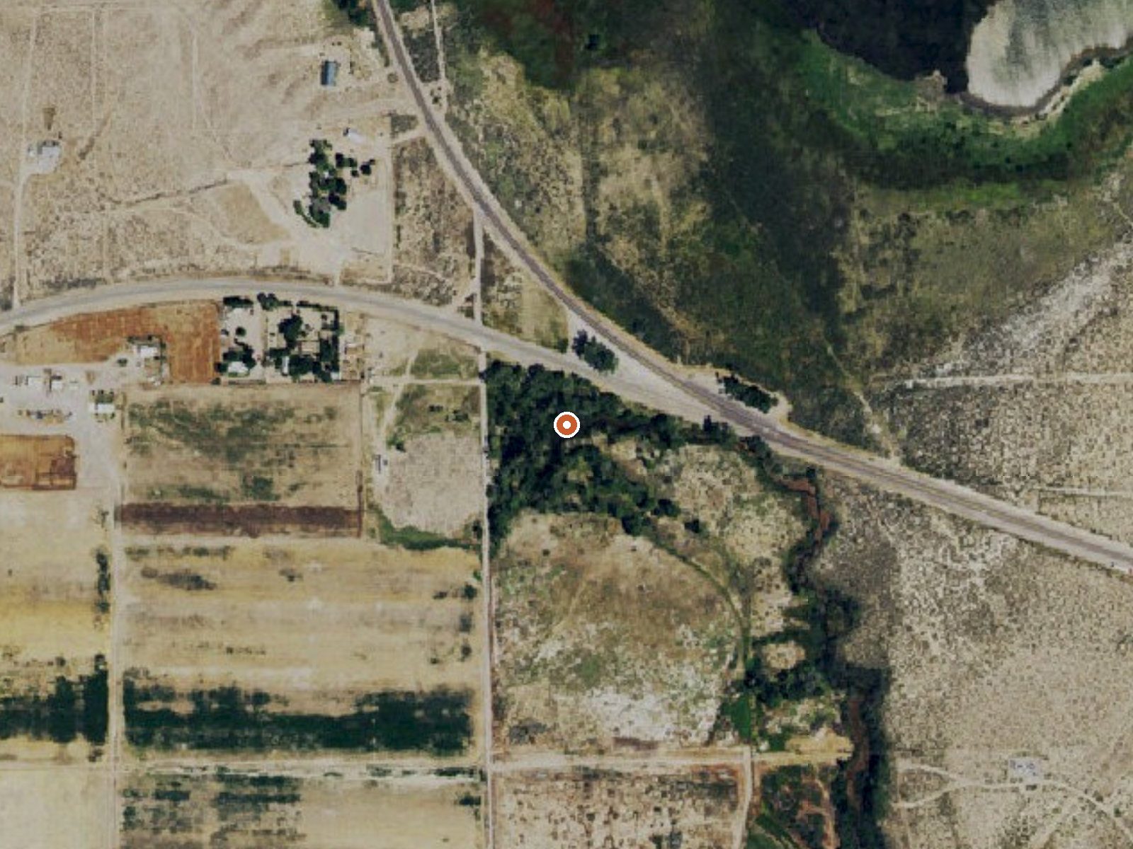 Aerial view of the ground around Crystal Springs