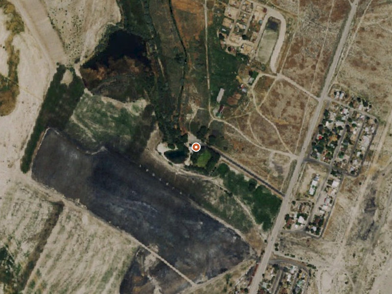 Aerial view of the ground around Mcgill Spring