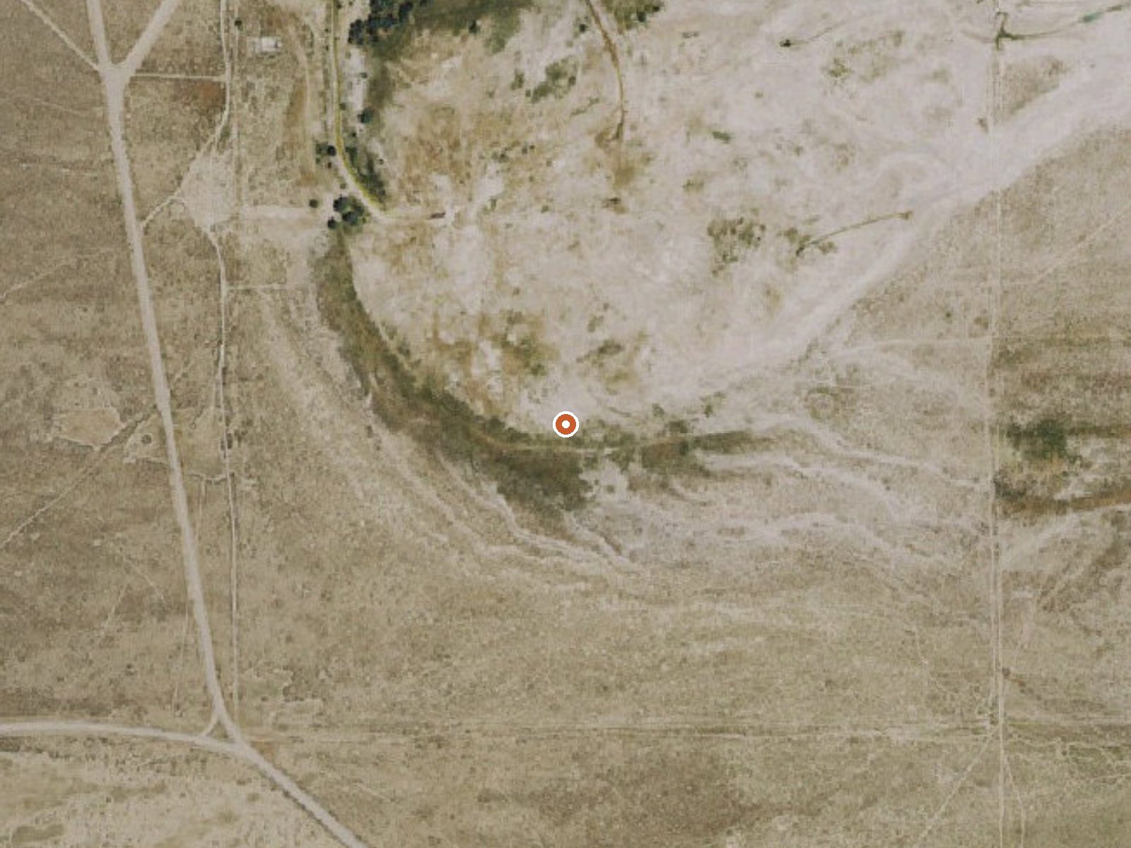 Aerial view of the ground around Monte Neva Hot Springs