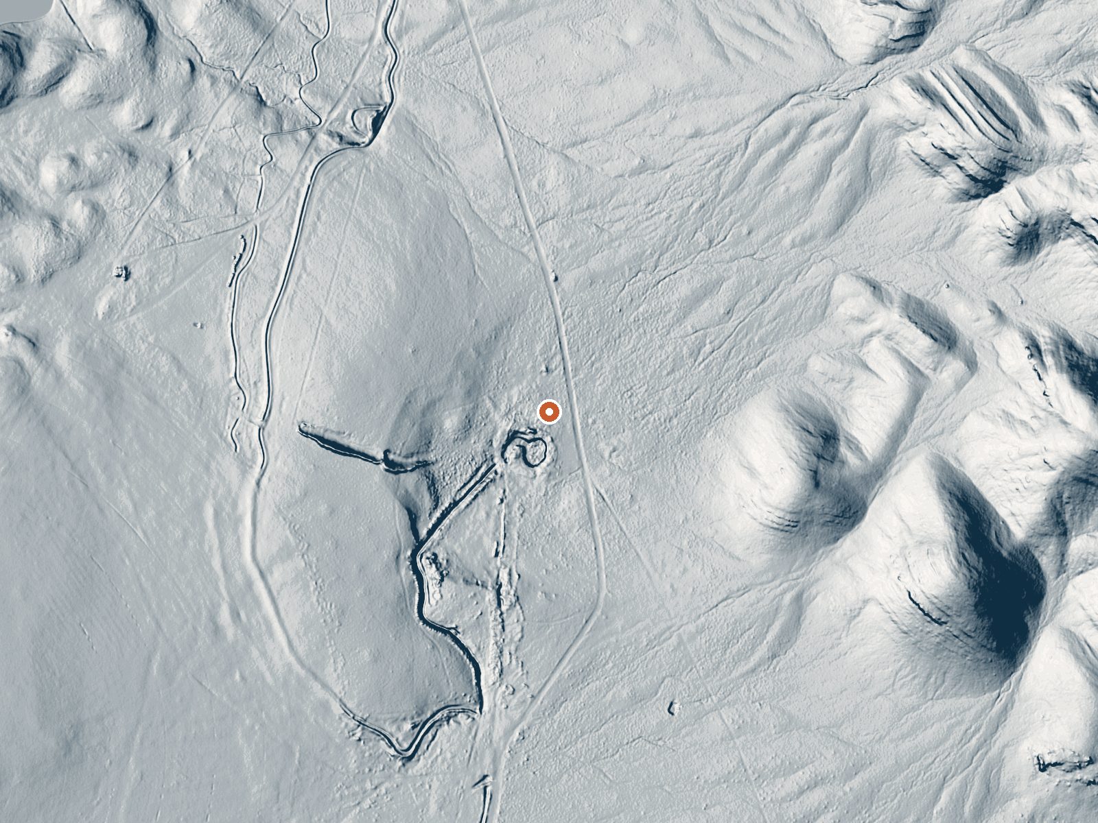 LiDAR bare-earth view of the same ground around Moon River Spring