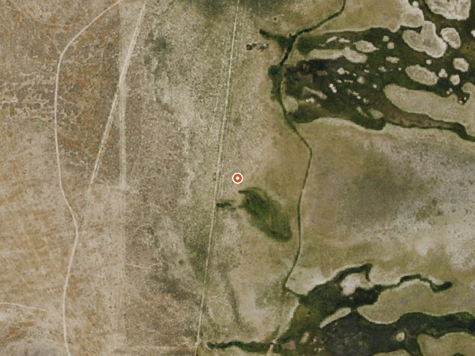 Aerial view of the ground around Ralphs Warm Springs