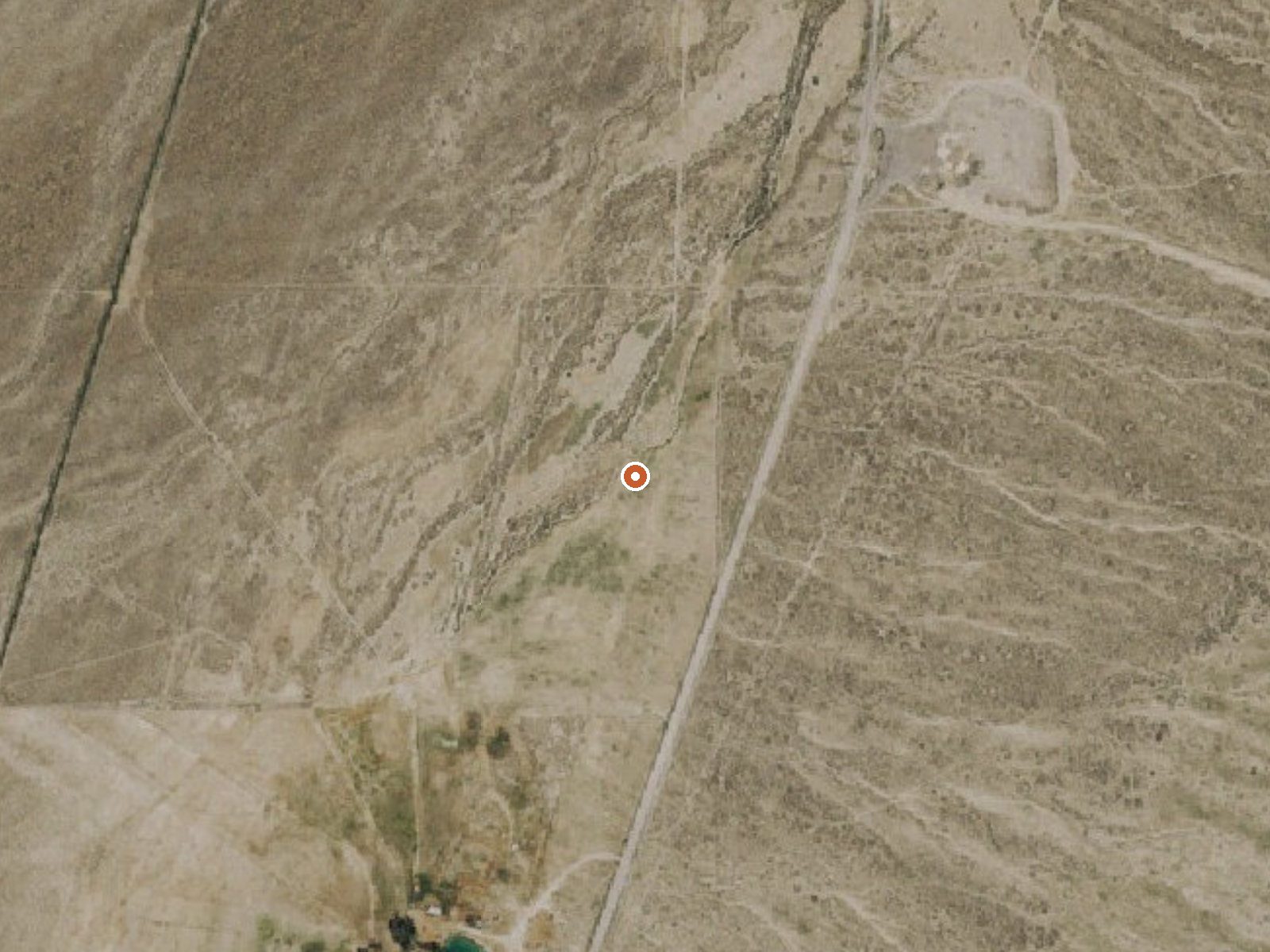 Aerial view of the ground around Schoolhouse Spring