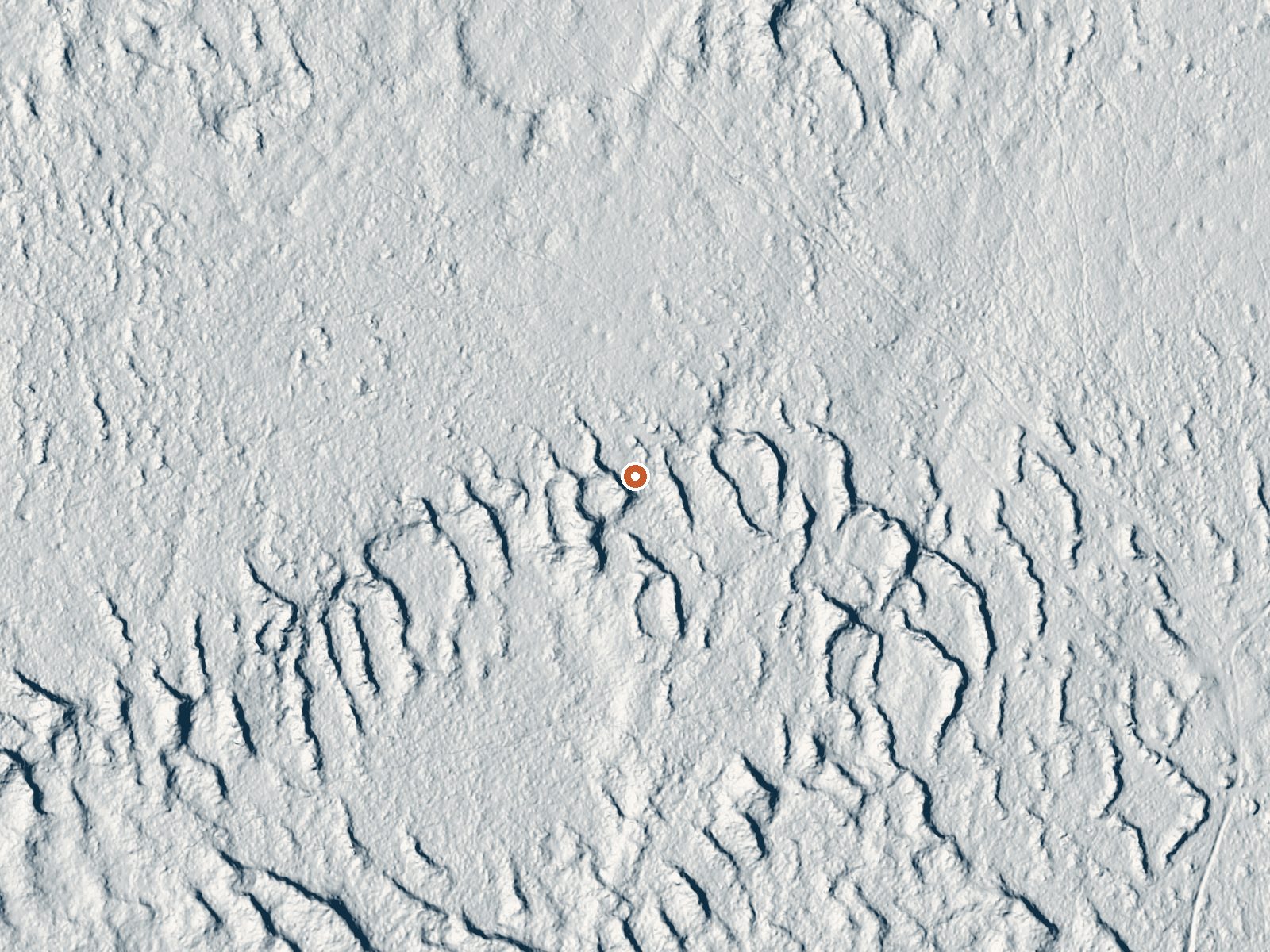 LiDAR bare-earth view of the same ground around Hot Springs