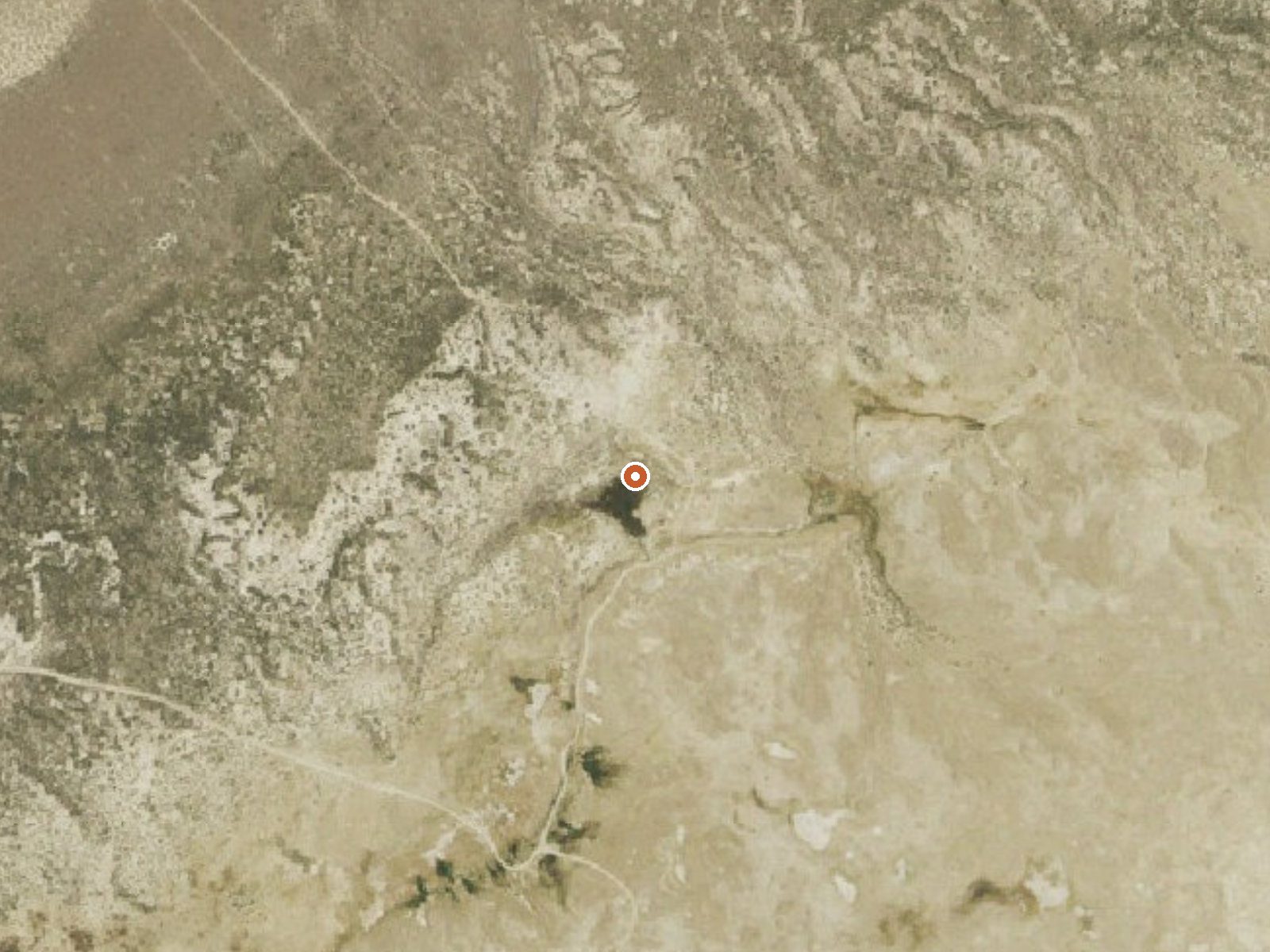 Aerial view of the ground around Hot Springs