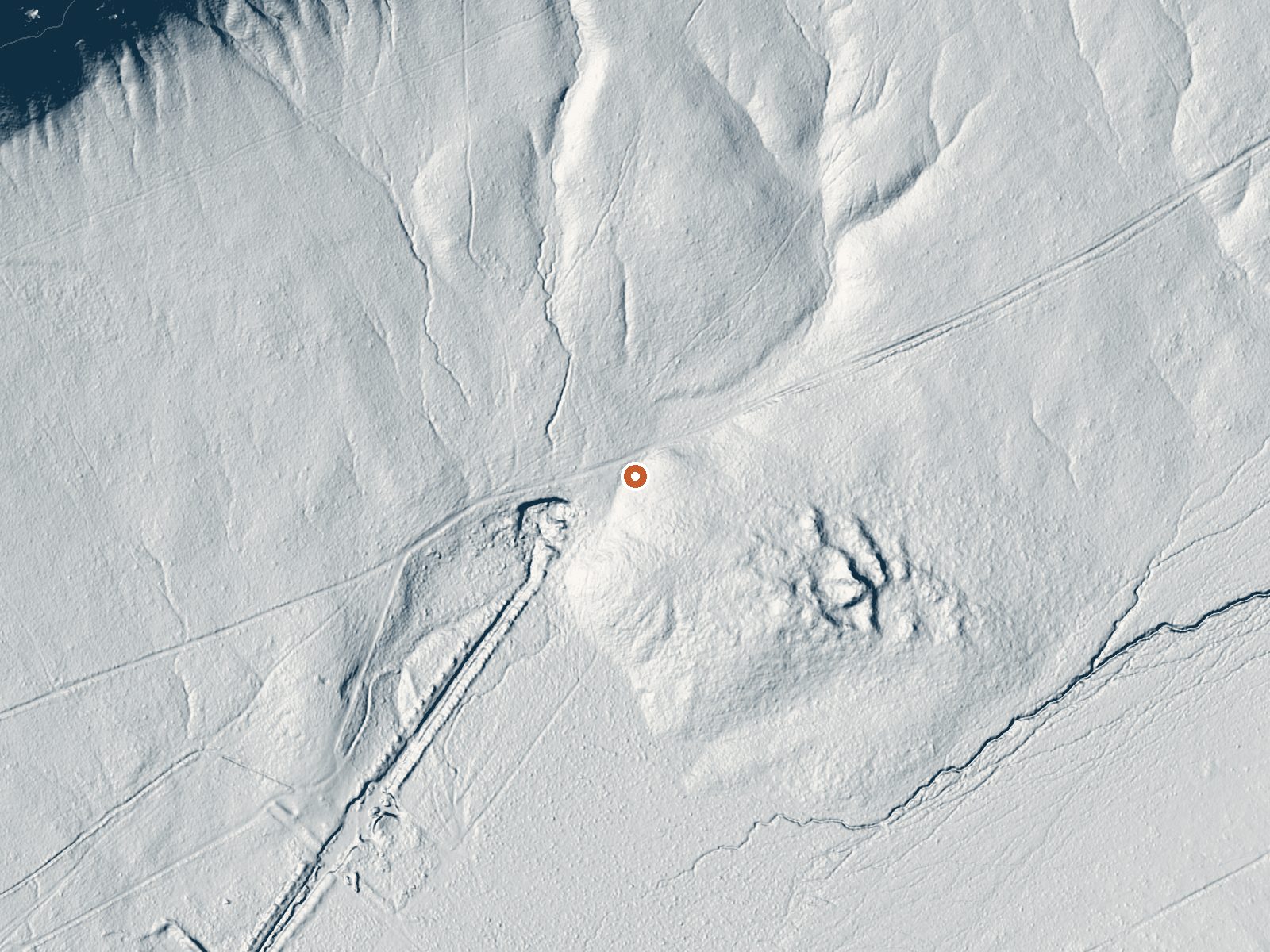 LiDAR bare-earth view of the same ground around Izzenhood Ranch Springs