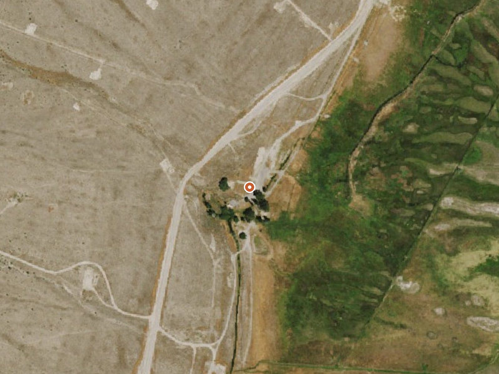 Aerial view of the ground around Johnson Ranch Springs