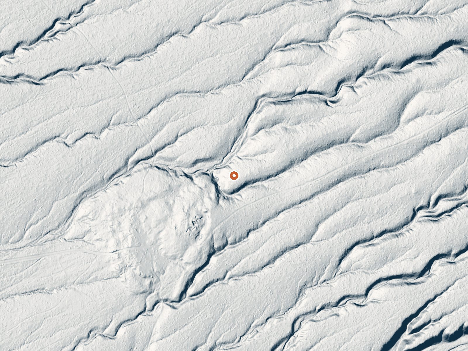 LiDAR bare-earth view of the same ground around Kyle Hot Springs