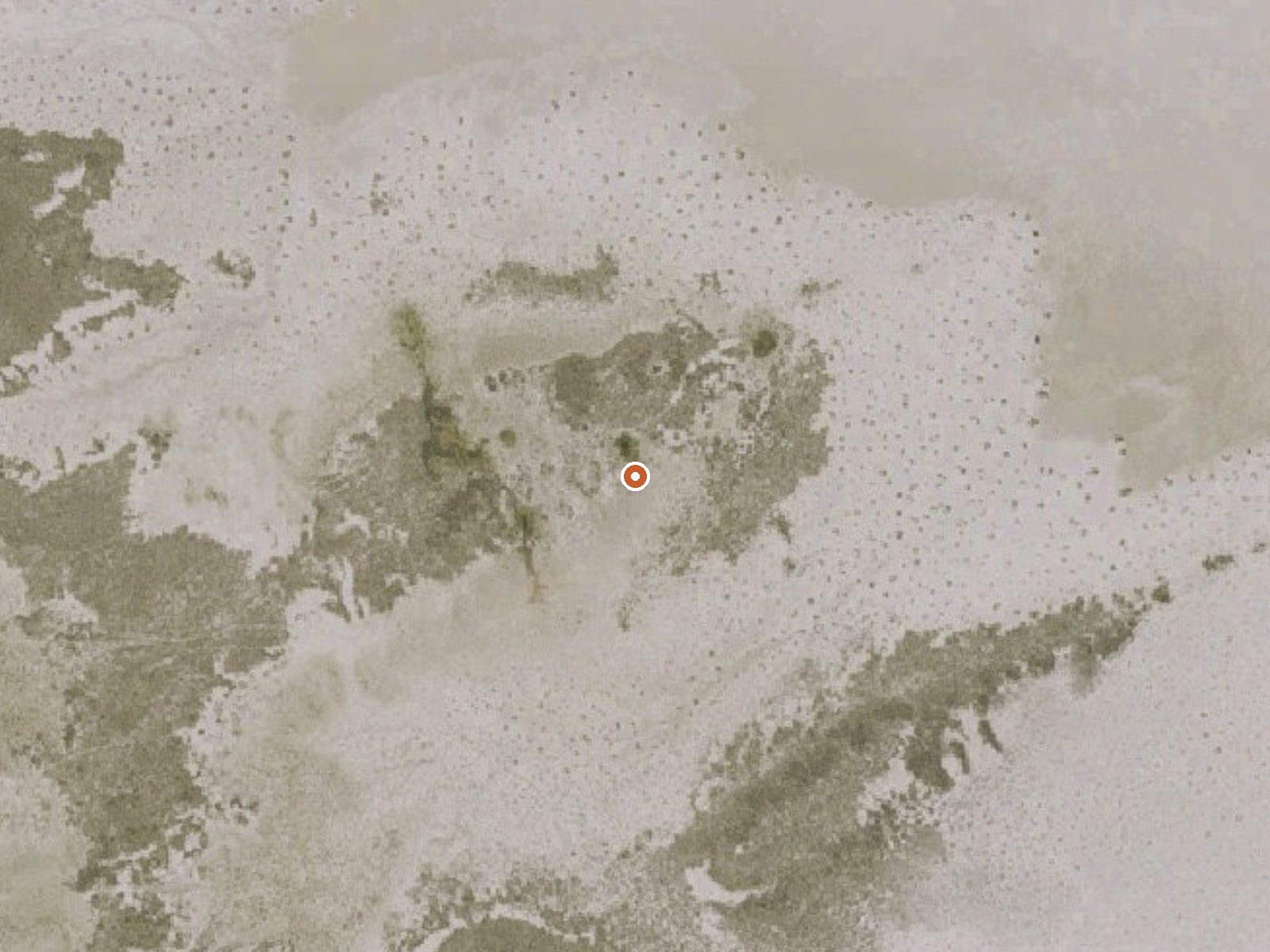 Aerial view of the ground around Little Hot Springs