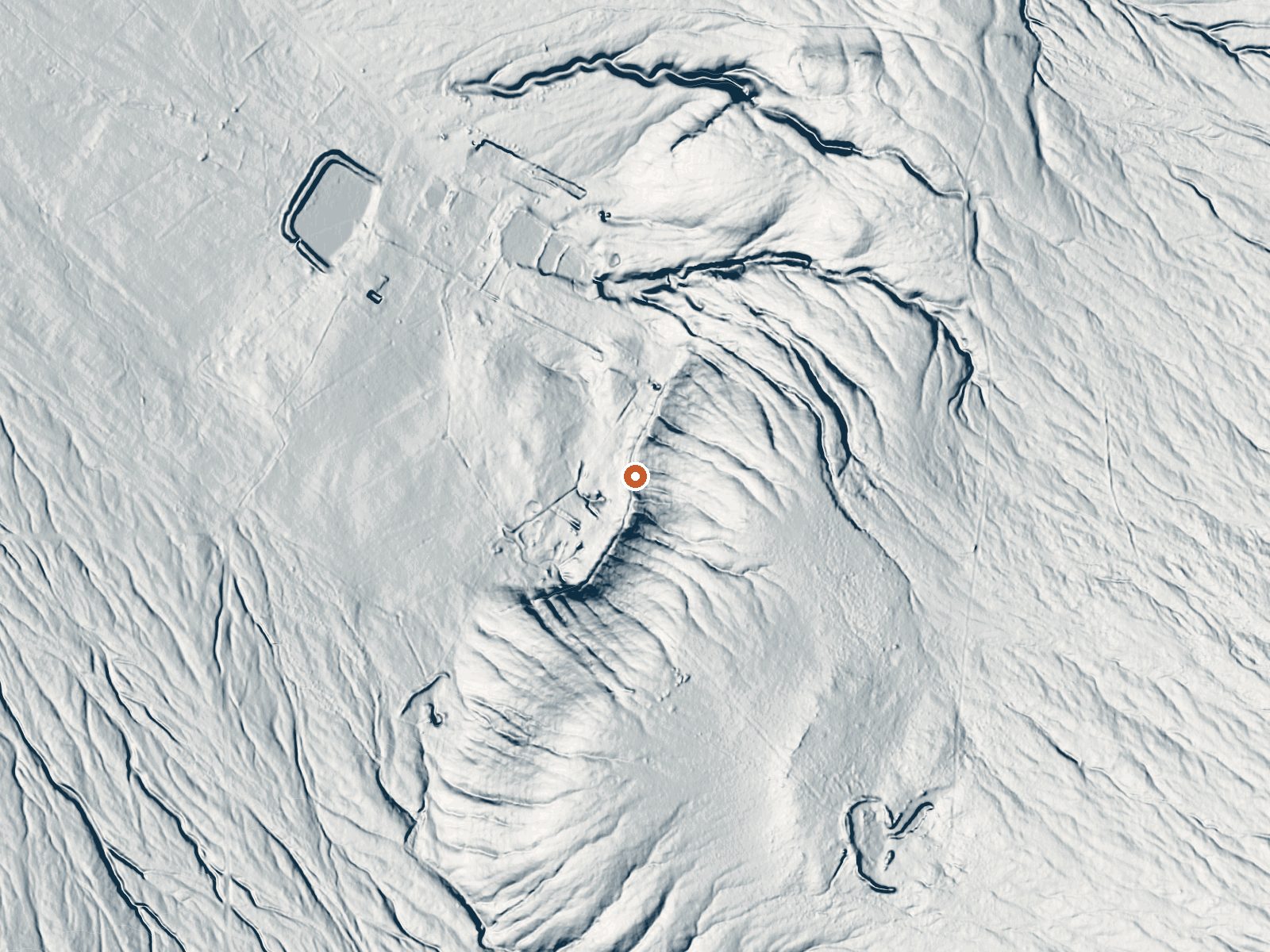 LiDAR bare-earth view of the same ground around Lower Ranch Hot Springs