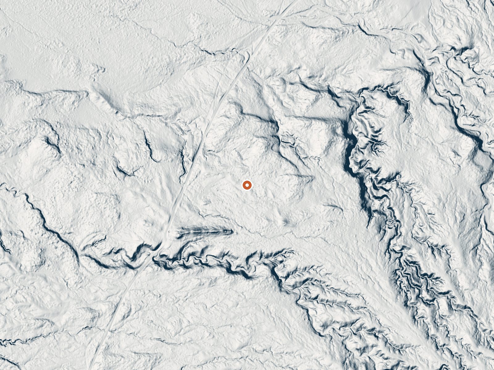 LiDAR bare-earth view of the same ground around Macfarlane Hot Spring