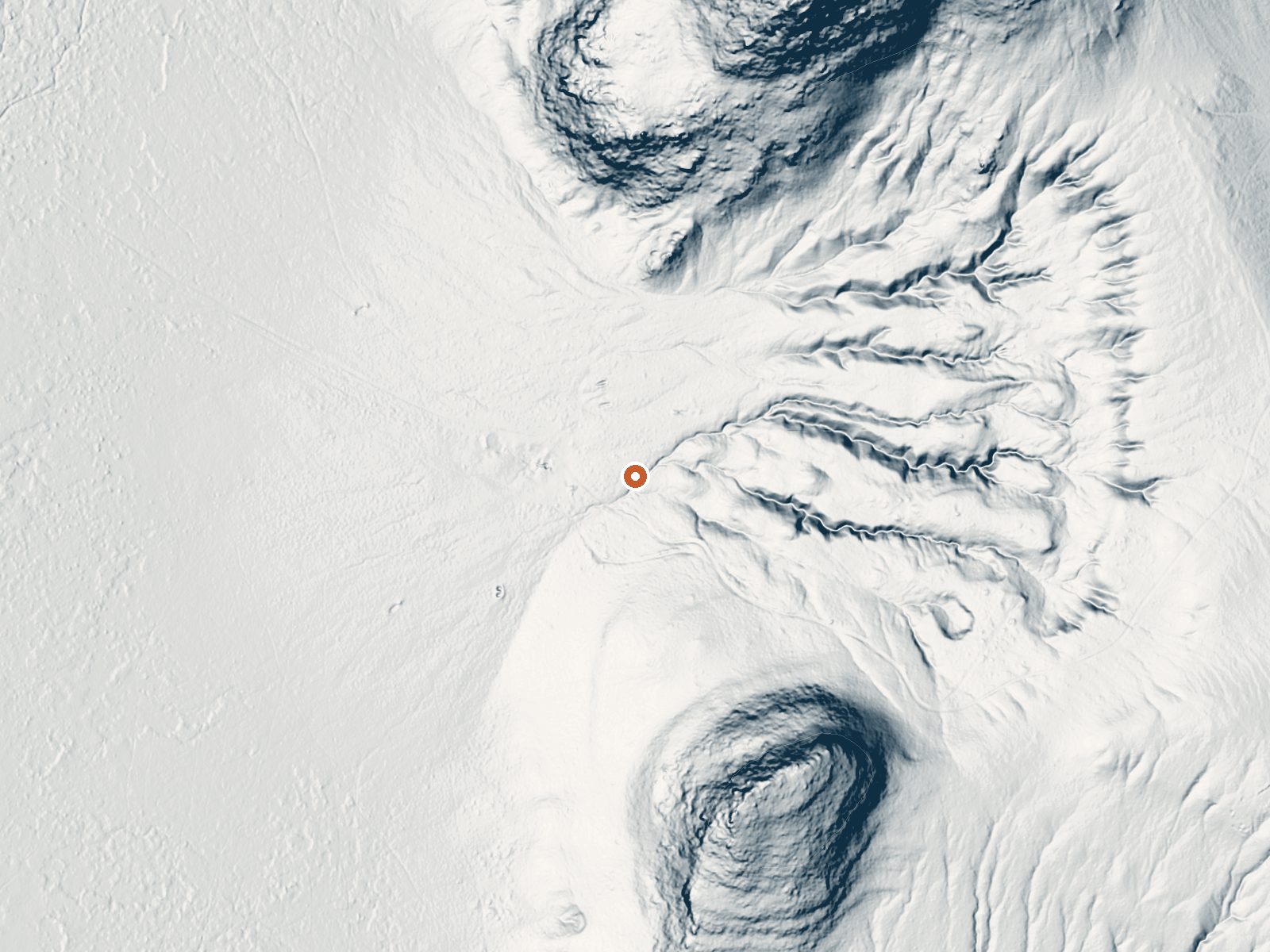 LiDAR bare-earth view of the same ground around West Pinto Hot Spring