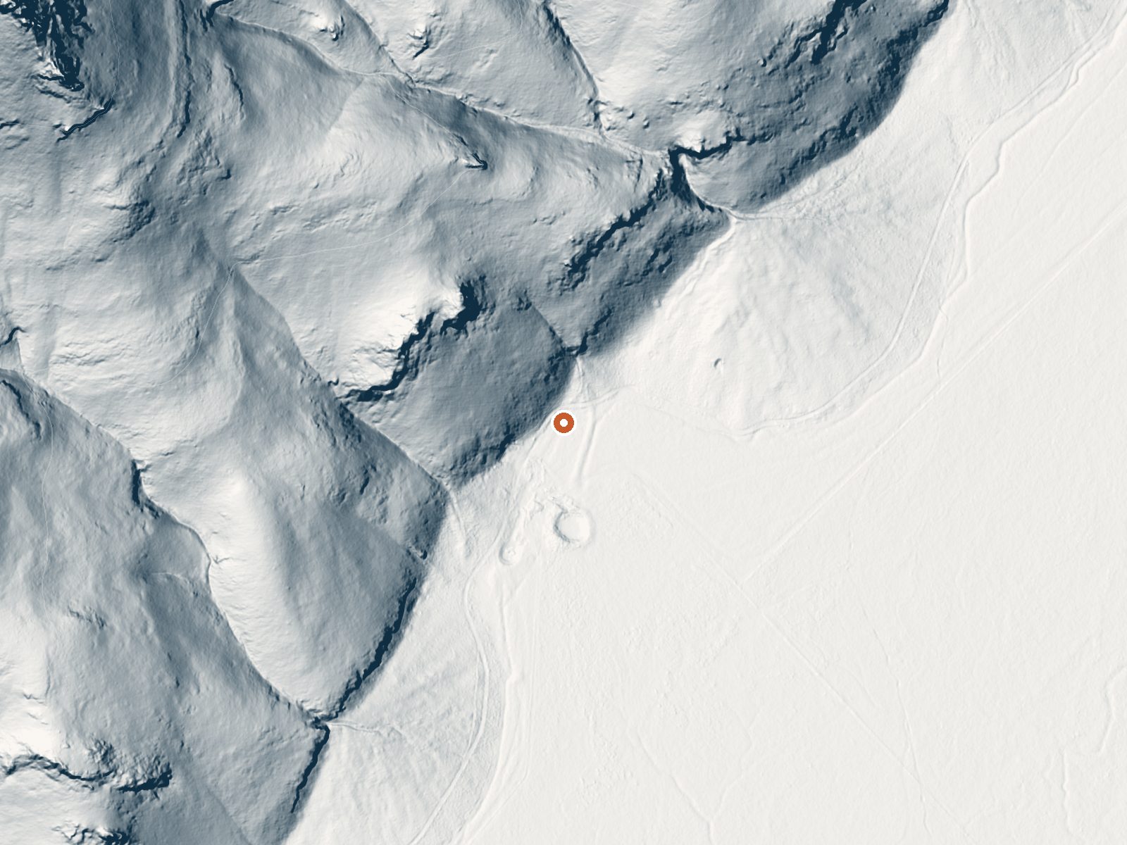 LiDAR bare-earth view of the same ground around White House Spring