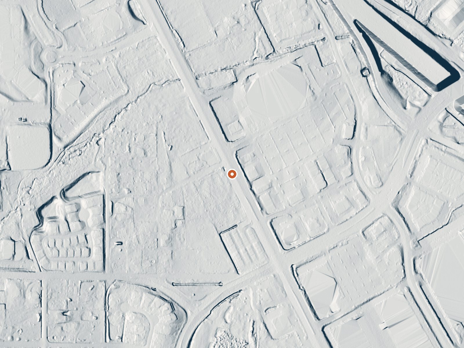 LiDAR bare-earth view of the same ground around Zolezzi Spring