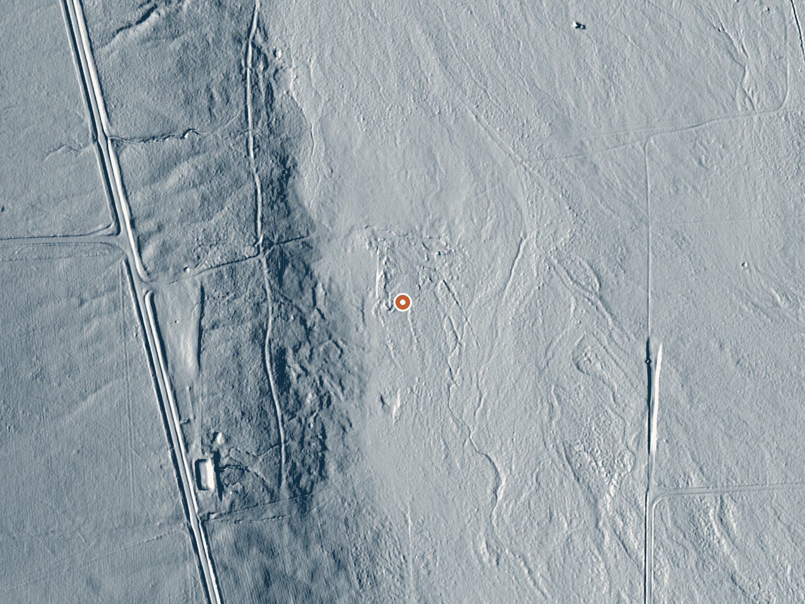 LiDAR bare-earth view of the same ground around Spring