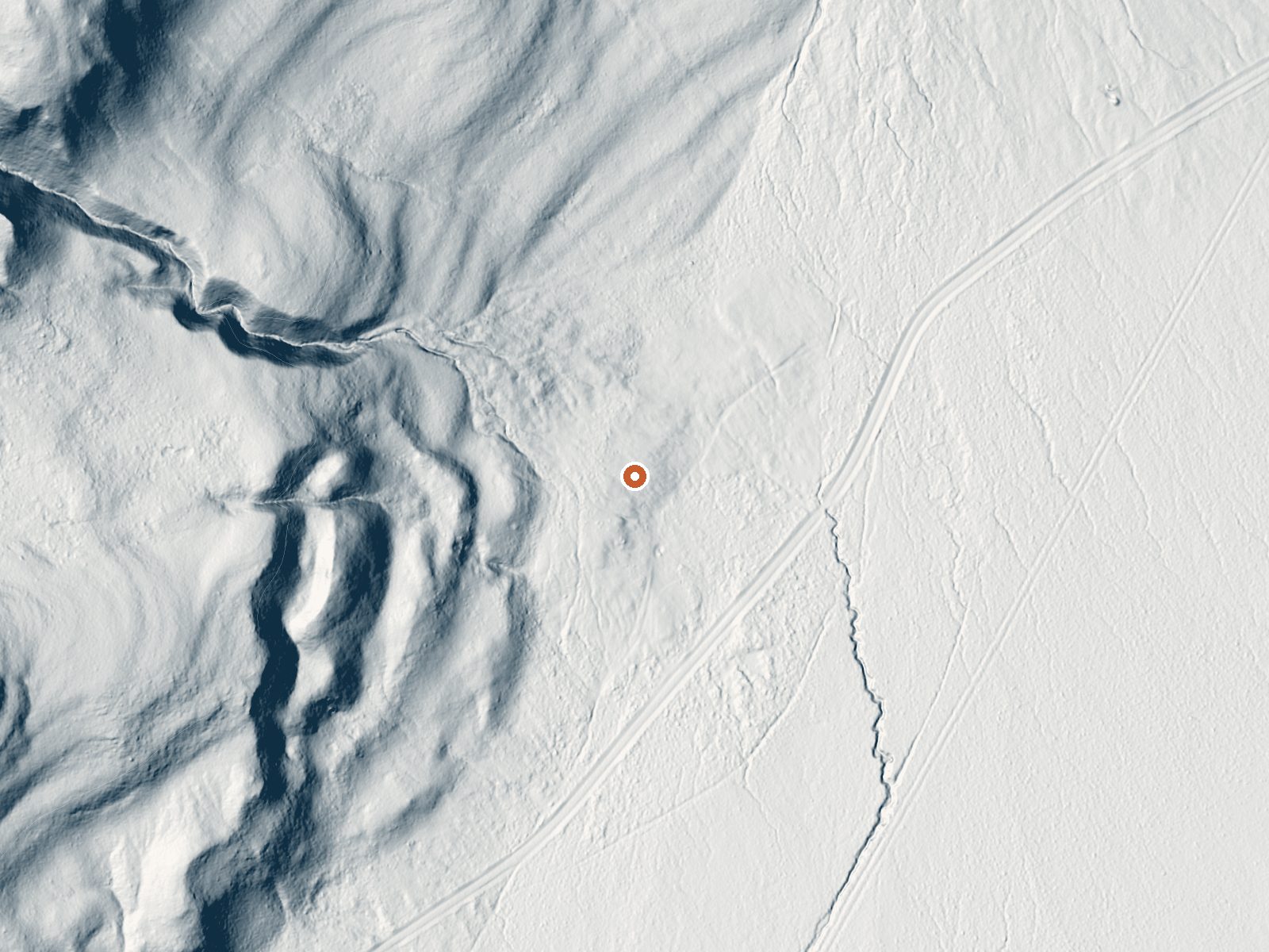 LiDAR bare-earth view of the same ground around Spring