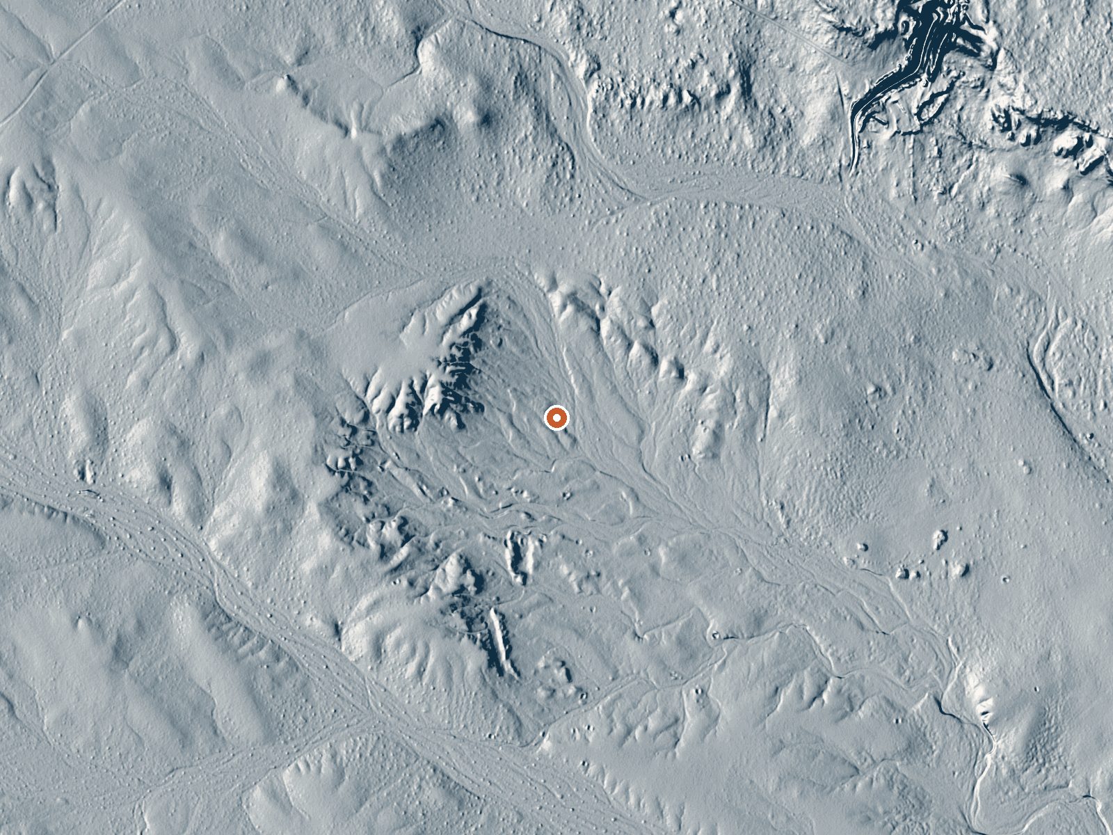 LiDAR bare-earth view of the same ground around Spring