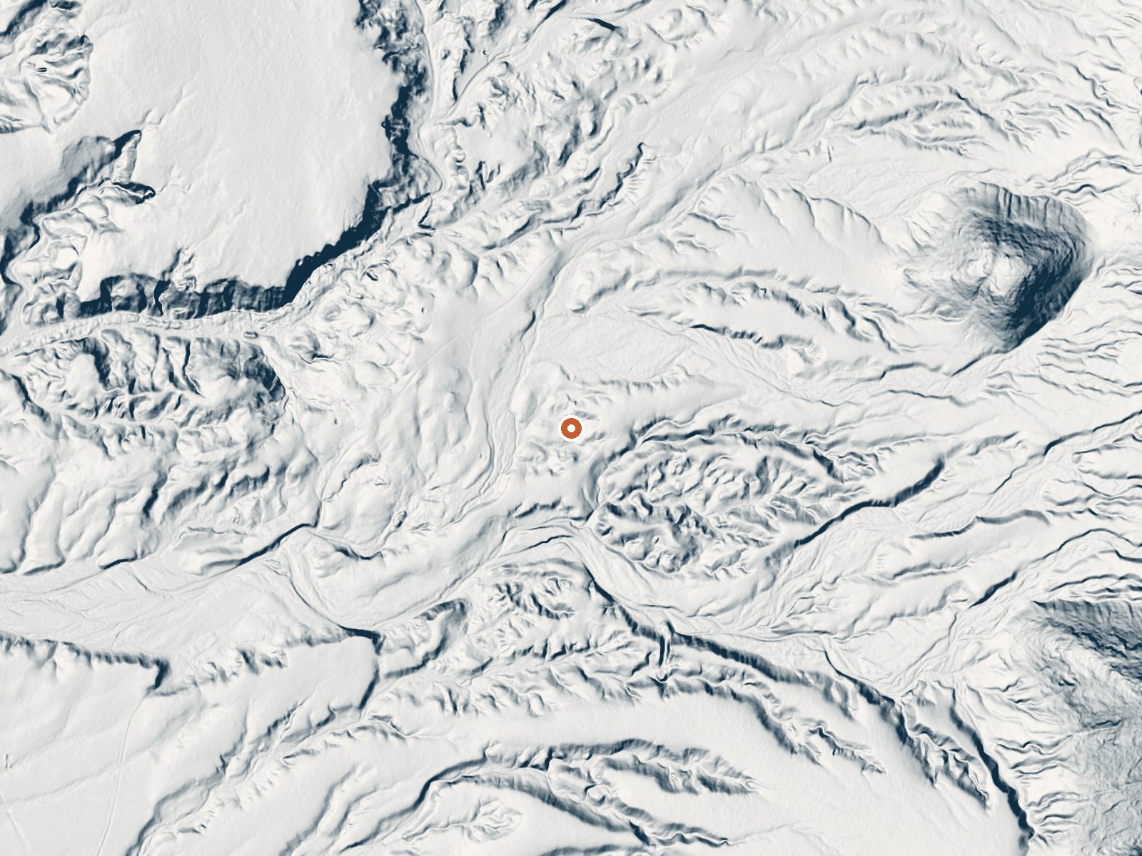 LiDAR bare-earth view of the same ground around Spring