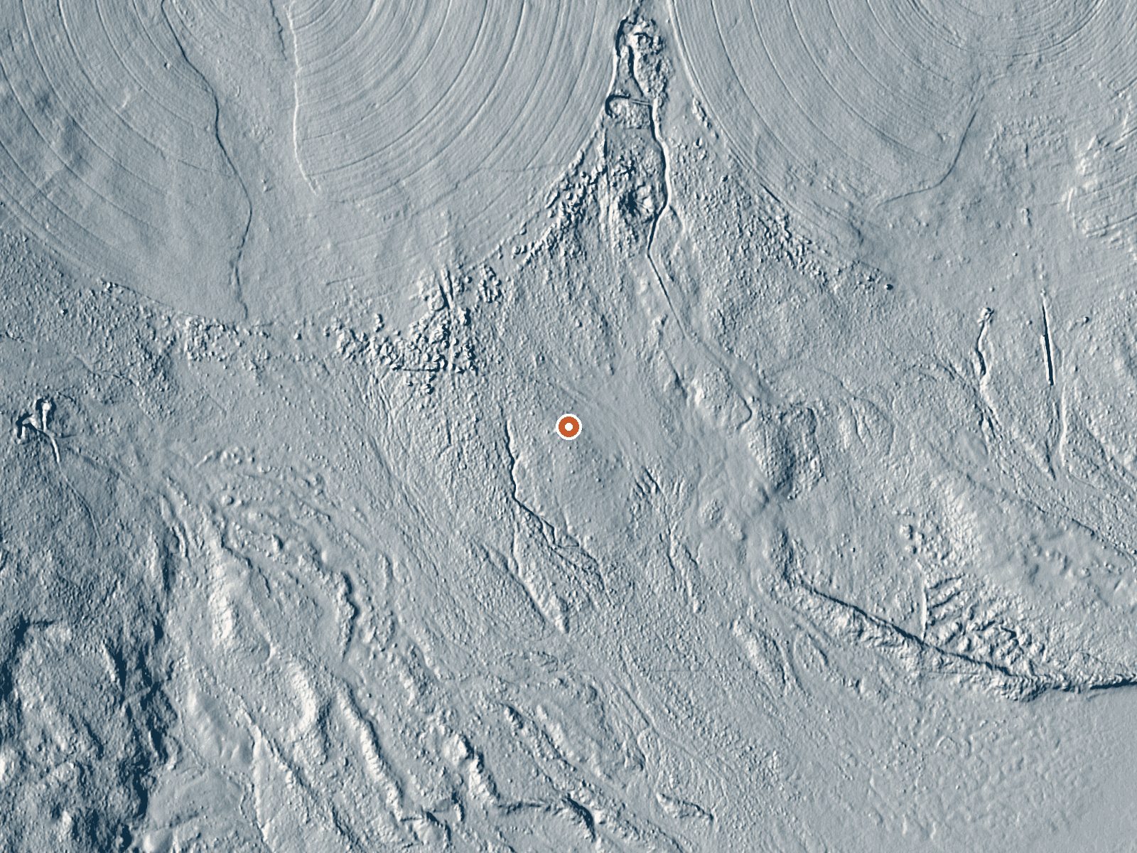 LiDAR bare-earth view of the same ground around Spring