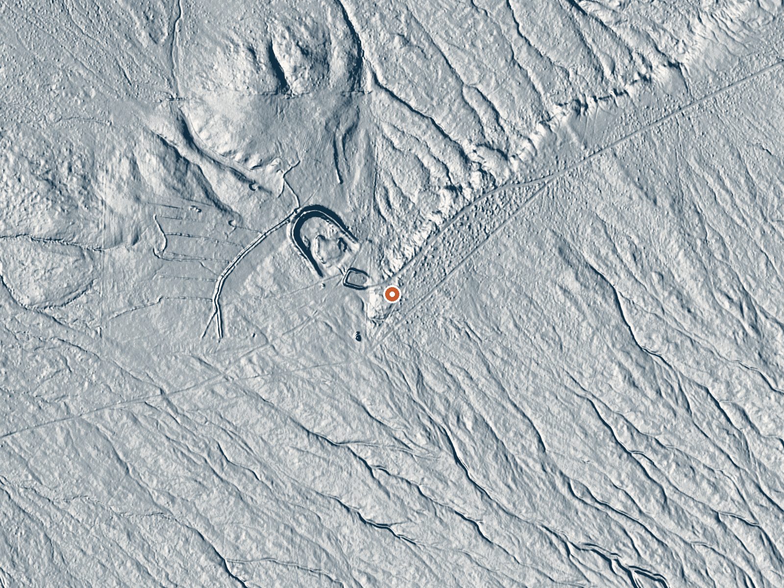 LiDAR bare-earth view of the same ground around Spring