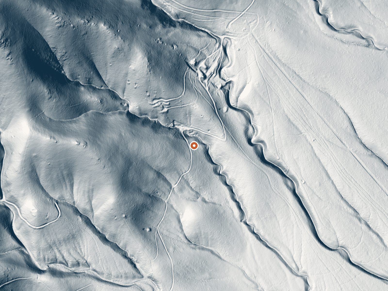LiDAR bare-earth view of the same ground around Spring