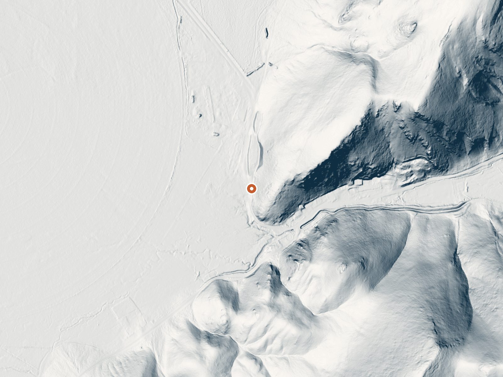 LiDAR bare-earth view of the same ground around Spring