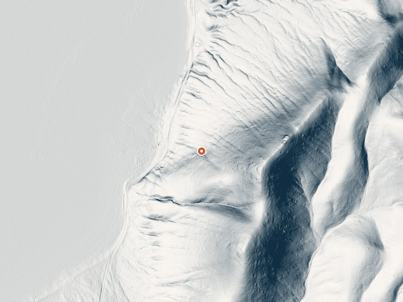 LiDAR bare-earth view of the same ground around Springs
