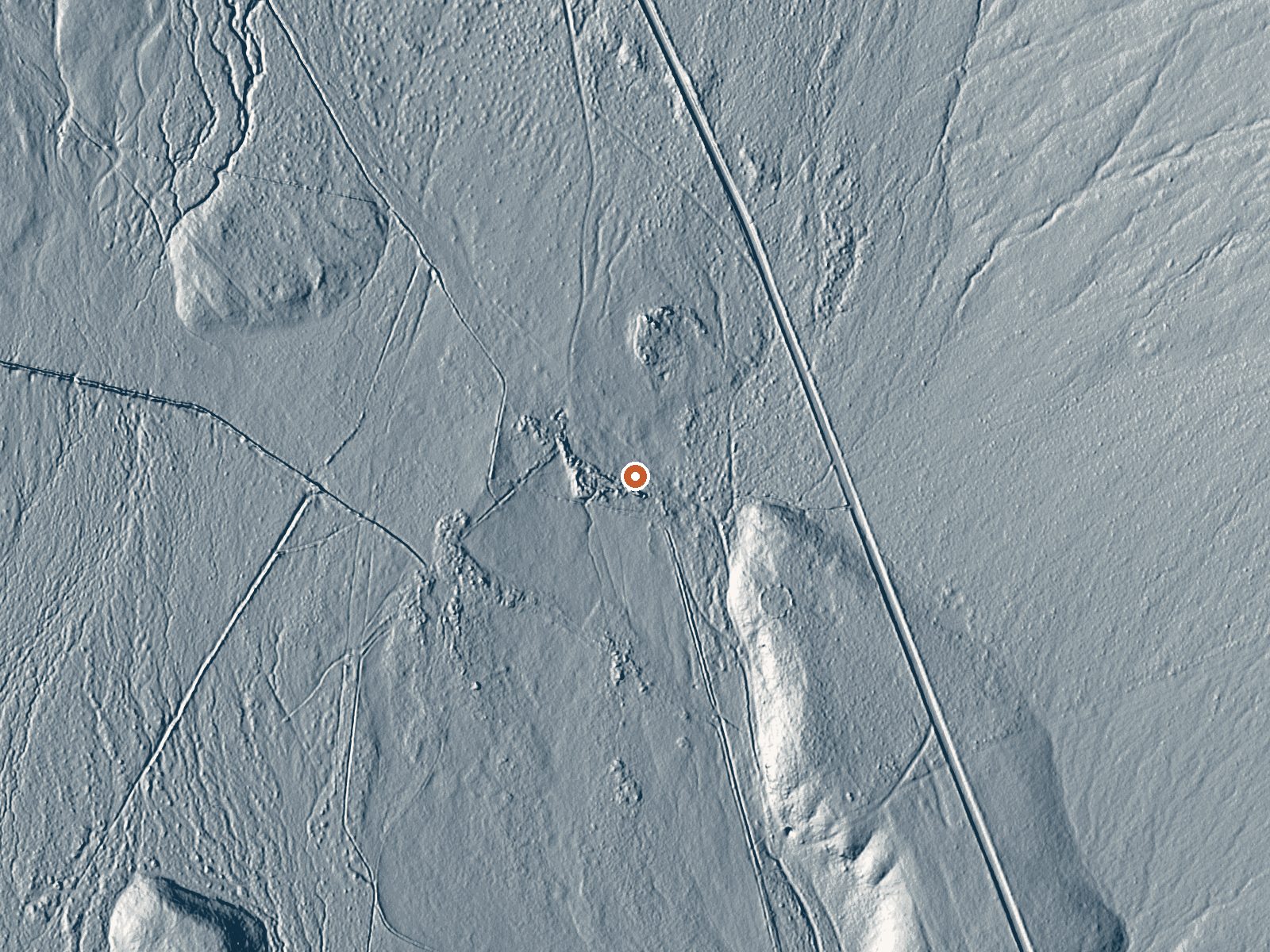 LiDAR bare-earth view of the same ground around Springs