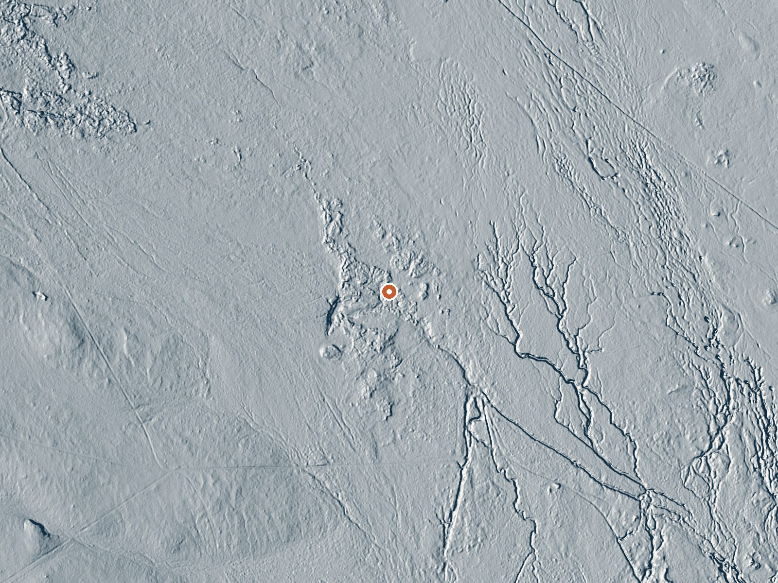 LiDAR bare-earth view of the same ground around Springs (Hot)