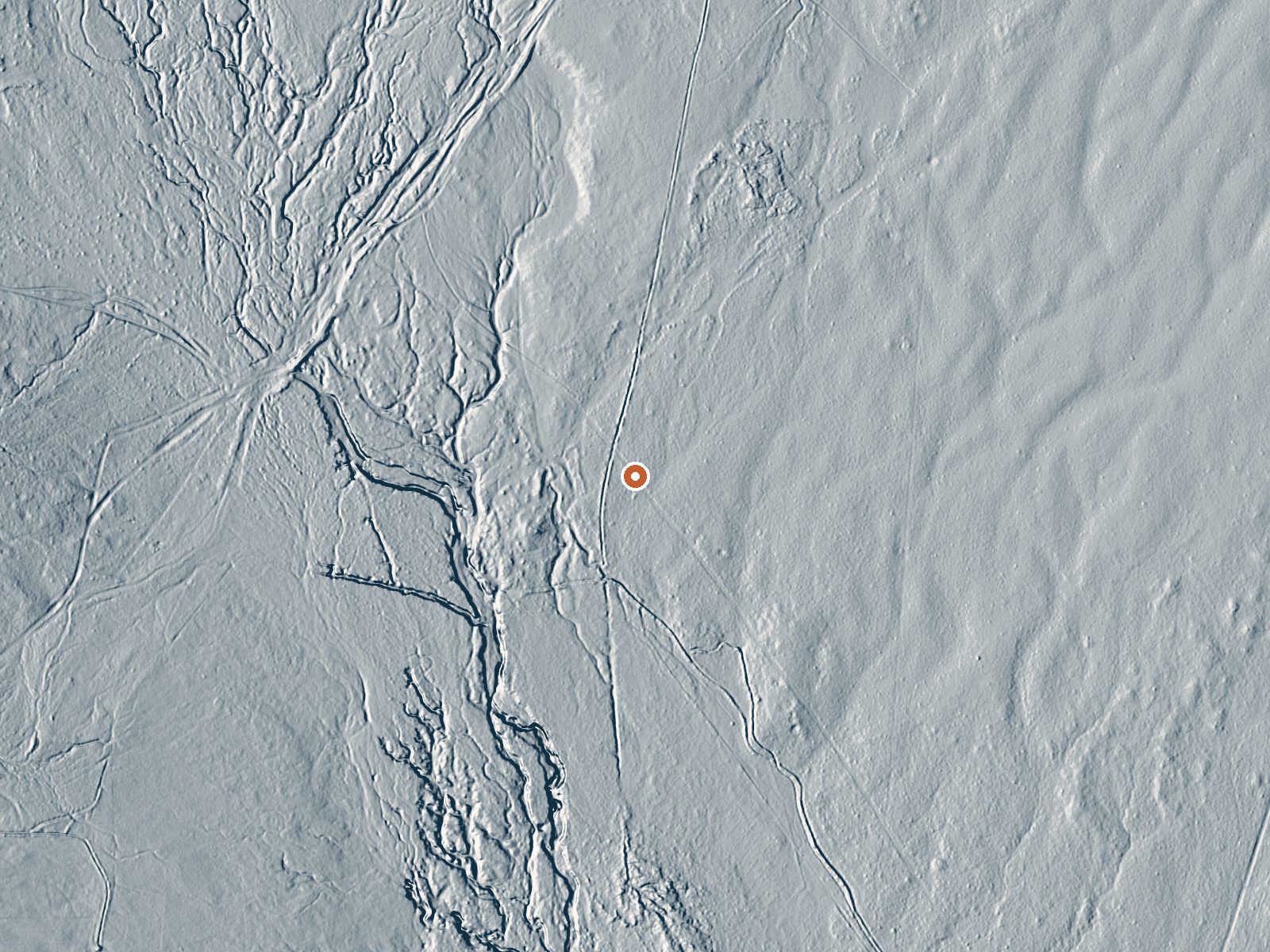 LiDAR bare-earth view of the same ground around Springs (Hot)