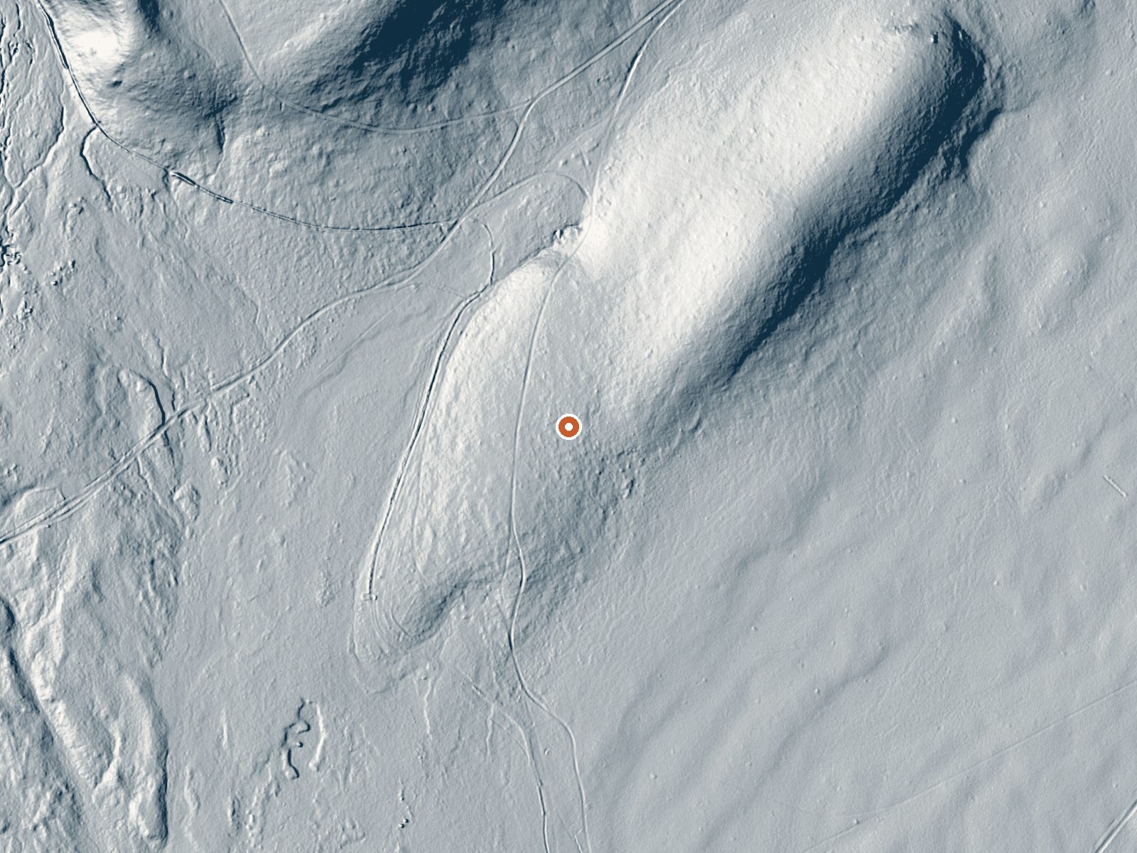 LiDAR bare-earth view of the same ground around Springs (Hot)