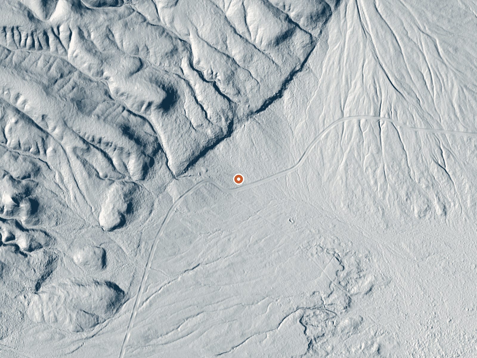 LiDAR bare-earth view of the same ground around Sulphur Spring