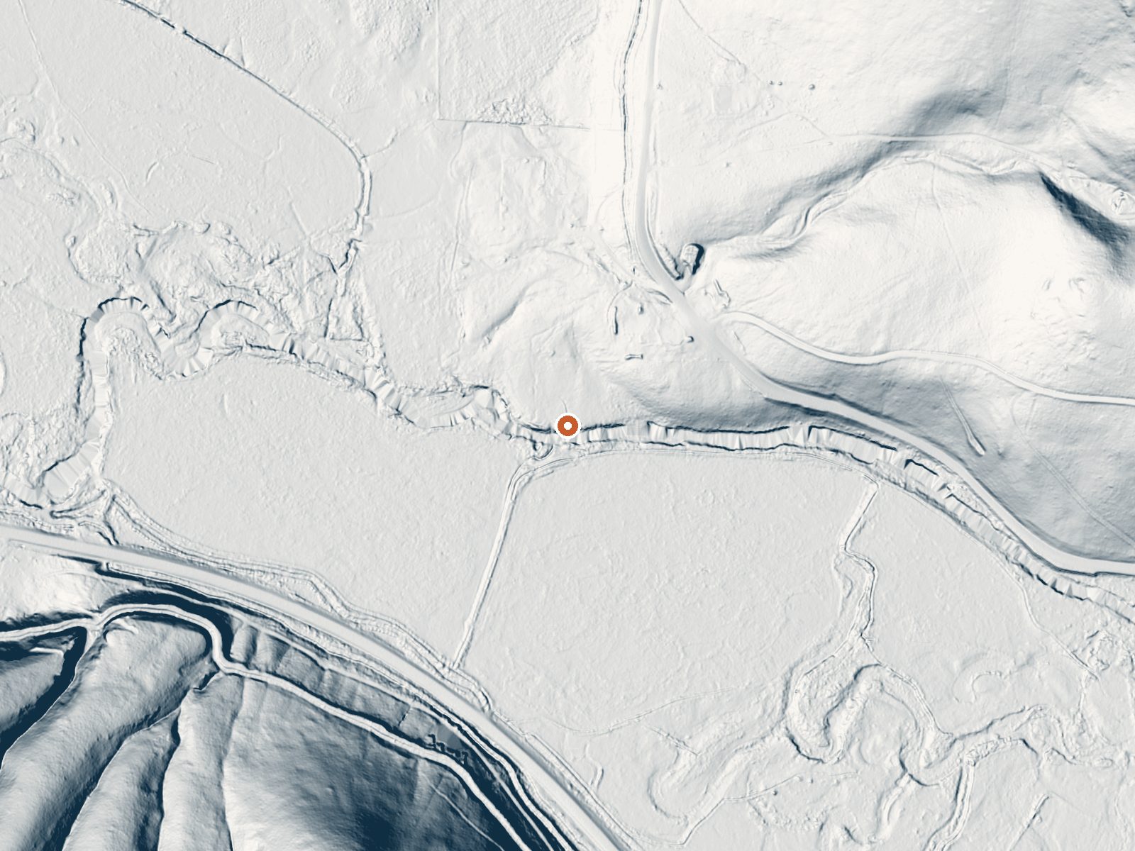 LiDAR bare-earth view of the same ground around Juntura Warm Spring 2
