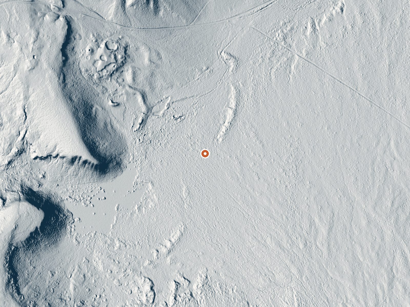 LiDAR bare-earth view of the same ground around Mickey Springs