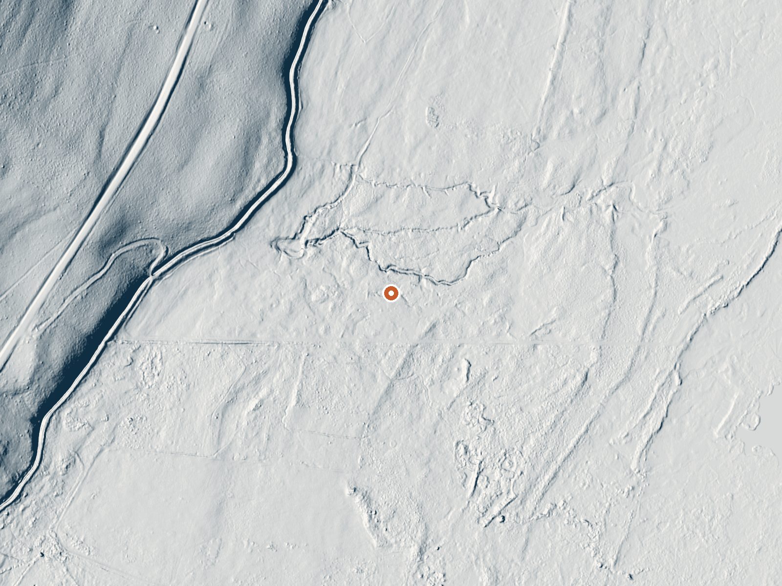 LiDAR bare-earth view of the same ground around Pardon Warm Spring